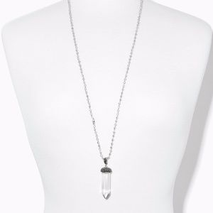 Clear Beaded Natural Healing Stone Necklace